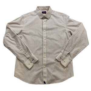 UNTUCKit‎ Mens Medium Slim Fit 100% Cotton Checkered Long Sleeve Button Up M